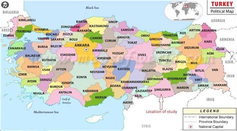 The political map of the Turkey | Download Scientific Diagram