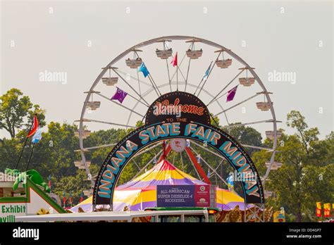 Ferris Wheel ride at the Indiana state fair. IN, USA Stock Photo ...