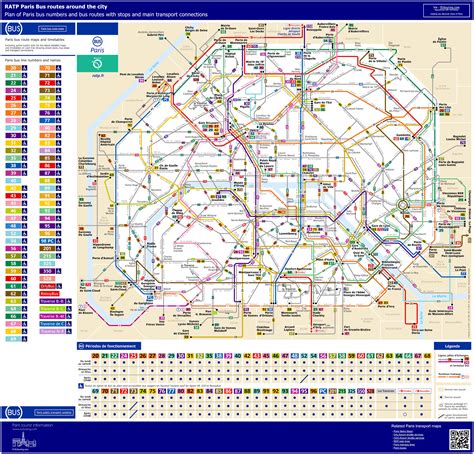 Paris Bus Map