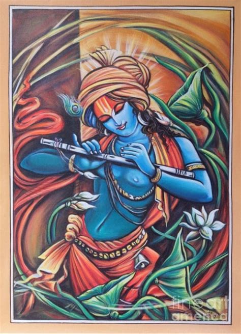 Painting Of Lord Krishna, Krishna Painting Radha Krishna Painting ...