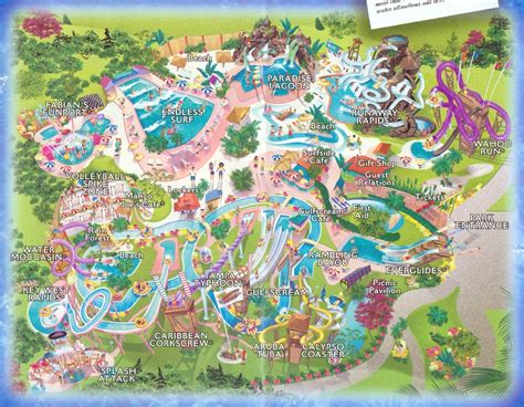 Theme Park Brochures Adventure Island Map 2003 | ThemeParkBrochures.net