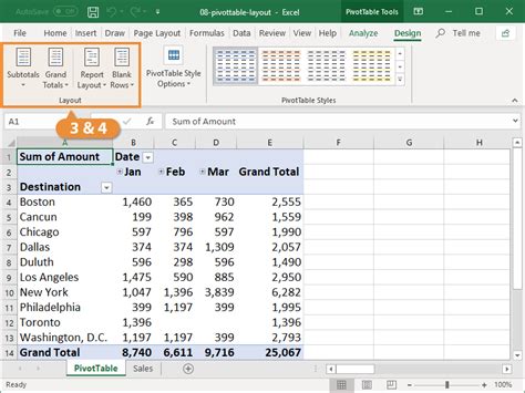 Pivot Table Layout | CustomGuide