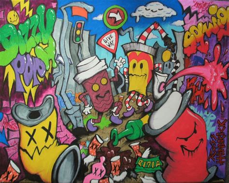 Street art graffiti characters by Ross Hendrick | Artfinder