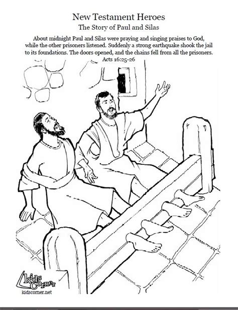 Paul In Prison Coloring Pages