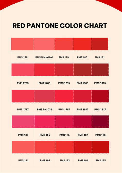 Color Names Red Color Names Chart Red Color Names Pantone Color Chart ...