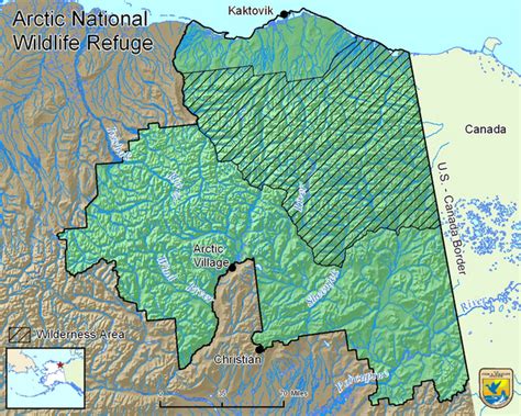 Arctic National Wildlife Refuge Boundary Map - ANWR AK US • mappery