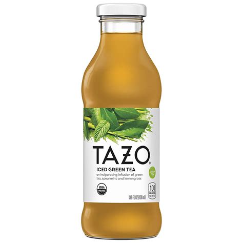 (8 Pack) Tazo Organic Green Iced Tea, Lightly Sweetened, 13.8 oz ...