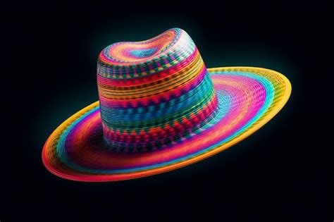 Premium AI Image | A sombrero with a colorful trim