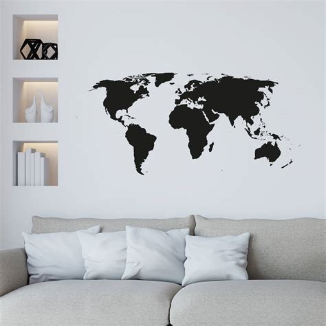 World Map Wall Sticker By leonora hammond