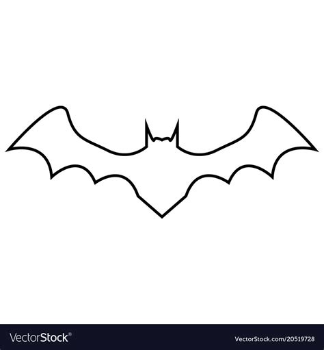 Cartoon bat on white background Royalty Free Vector Image