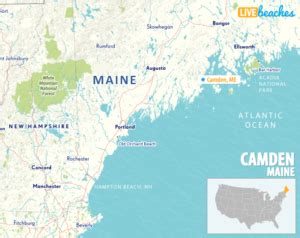 Map of Camden, Maine - Live Beaches