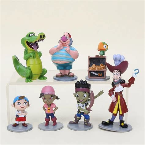 7pcs/set Jake And The Never land Pirates action figure toys Jake and ...