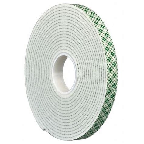 3M 4008 3M 4008 Double Coated Foam Tape 0.5" x 5yd White, 1/8" thick ...