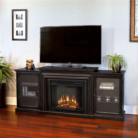 Real Flame Frederick Entertainment 72 in. Media Console Electric ...