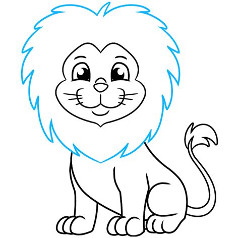 How to Draw an Easy Cartoon Lion - Really Easy Drawing Tutorial