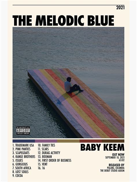 "Baby Keem The Melodic Blue Poster - Album Cover Poster - Poster Print ...