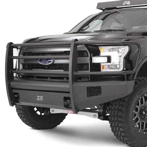 Fab Fours® - Ford F-150 2011 Black Steel Elite Full Width Front Winch ...