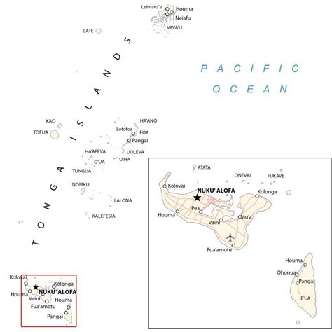 Map of Tonga - GIS Geography