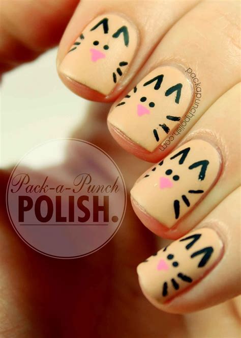 PackAPunchPolish: Simple and Cute Cat Nail Art + Tutorial ...