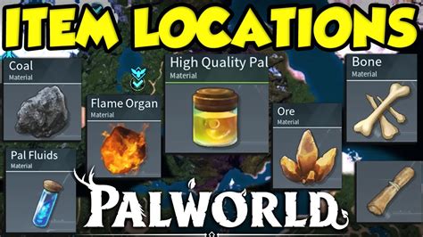 BEST PALWORLD ITEM GUIDE! ULTIMATE PALWORLD ITEM FARMING LOCATIONS ...