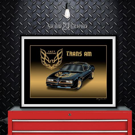 1977 Pontiac Trans Am Muscle Car Art Print Smokey & the - Etsy