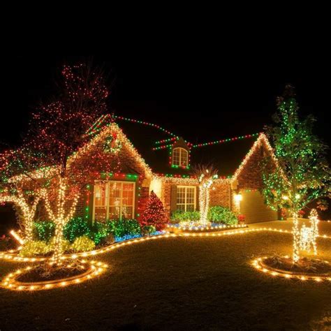 Beautiful Outdoor Christmas Lights Decoration Ideas | Exterior ...