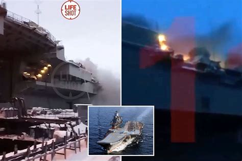 Russia's only aircraft carrier Admiral Kuznetsov on FIRE as infamous ...