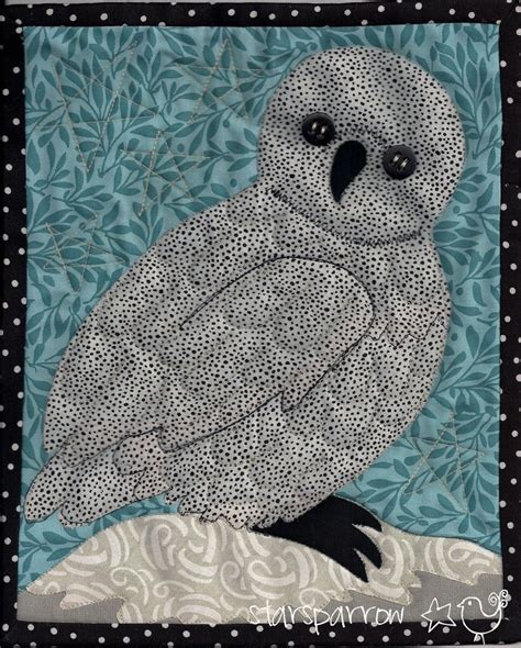 StarSparrow — Snowy Owl Quilt, Dottie Owl Quilt, Bird Quilt, Exotic ...