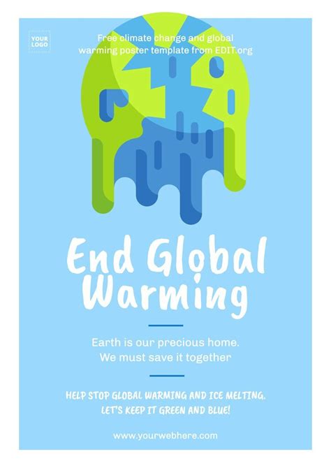 Editable climate change poster templates to print