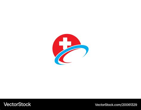 Hospital sign cross logo Royalty Free Vector Image