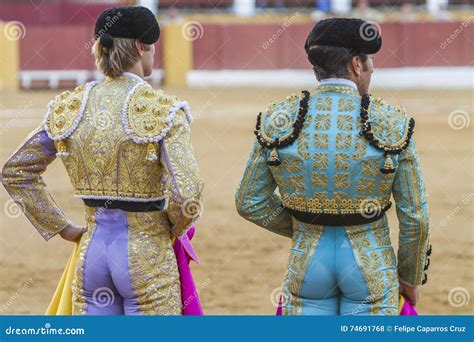 Spanish Bullfighters Looking Bullfighting, the Bullfighter on Th ...