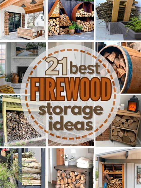 BEST Firewood Storage Ideas - The Heathered Nest