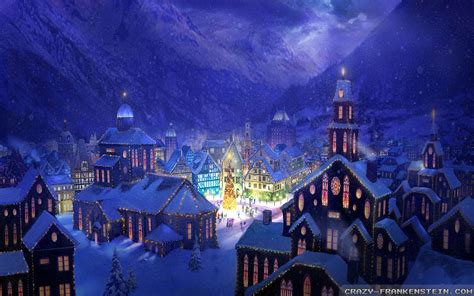 Christmas Village Background - WallpaperSafari