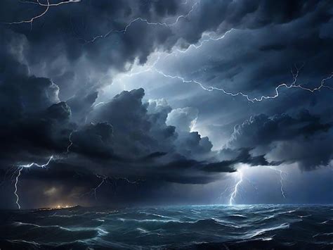 Premium AI Image | Symbolism of Stormy Night Sky