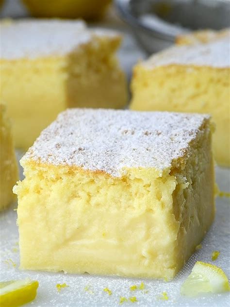 Lemon Custard Cake - OMG Chocolate Desserts