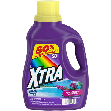 Xtra Liquid Laundry Detergent, Tropical Passion, 75oz - Walmart.com ...