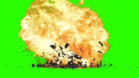 explosion with debris - green screen effects - YouTube