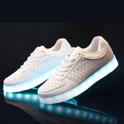 2017 New Style 7 Colors Electric Engraving Luminous Led Shoes ...