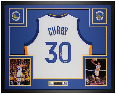 Steph Curry Autographed and Framed Golden State Warriors Jersey