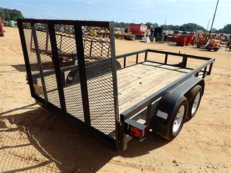 UTILITY TRAILER, - T/A, 6' X 12' FOLD RAMP, 205/75D15 (C-1) - J.M. Wood ...