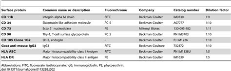 Mesenchymal stem cell surface markers. | Download Table