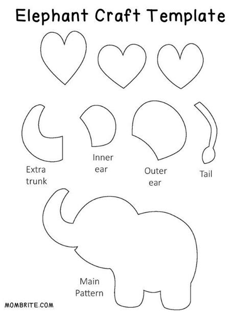 Free Elephant Craft Template