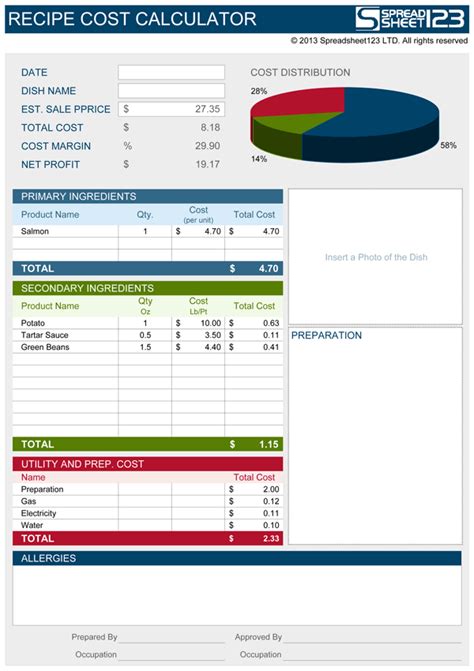 Bakery Recipe Costing Template | Bryont Blog