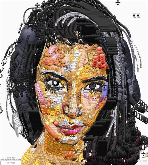 New Media Artist Creates Celebrity Portraits With Emojis