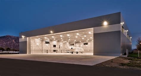 Vivint Aircraft Hangar | Hangar architecture, Metal building house ...