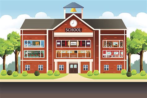 High School Building Illustrations, Royalty-Free Vector Graphics & Clip ...