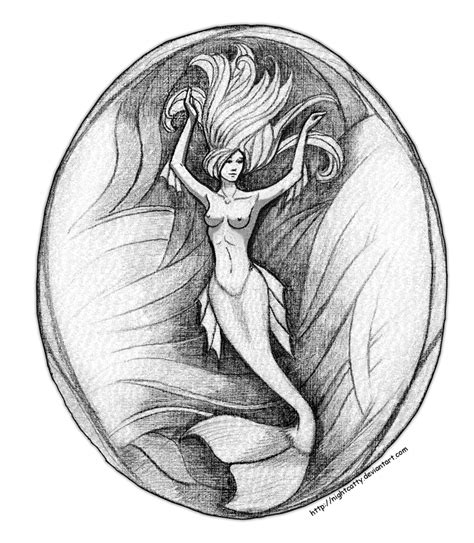 Pencil mermaid by NightCatty on deviantART | Mermaid drawings, Pencil ...