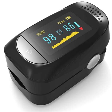 Finger Pulse Oximeter Blood Oxygen Saturation SpO2 Monitor Black ...