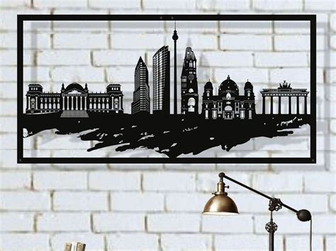 Berlin Skyline Metal Wall Art, Metal Wall Decor, Metal Wall Hangings ...