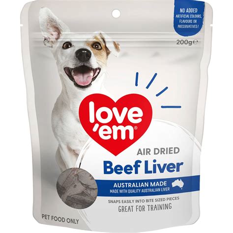 Love 'em Dog Treats Beef Liver 200g | Woolworths